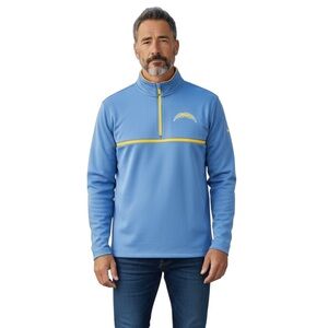 NFL Men's Blue and Yellow LA Chargers Team Apparel Pullover T-Shirt Size L